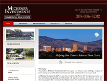 Tablet Screenshot of michenerinvestments.com
